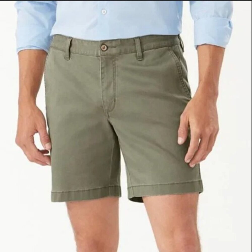 NWT Tommy Bahama Men's Boracay Flat Front 8" Short Tea Leaf size 42